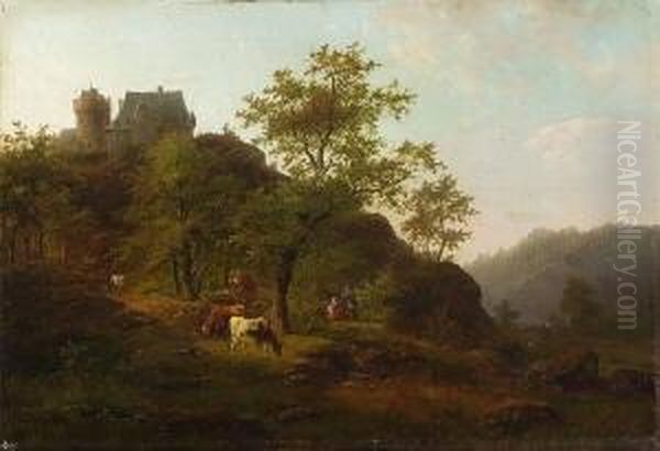 Hugelige Landschaft Mit
Schloss. - view 1