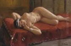 Liegender Weiblicher Akt. by Tony Binder