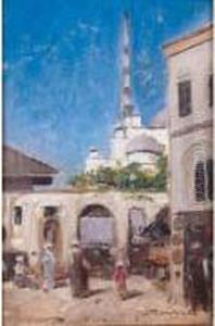 Scene De Marche A Constantinople, Circa 1900 by Tony Binder
