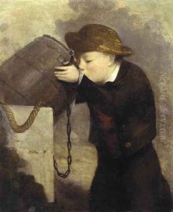 Boy Drinking from a Barrel by David Gilmour Blythe