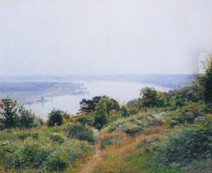 La Seine Pres De Rouen by Victor-Jean-Baptiste-Barthelemy Binet