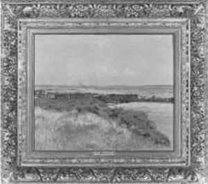 La Vallee De La Seine. Huile Sur
Toile, Signee En Bas A Gauche. Haut. : 41,5 Cm - Larg. : 50 Cm by Victor-Jean-Baptiste-Barthelemy Binet