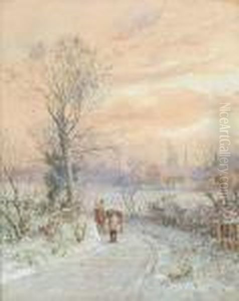 Horses In A Snow Covered Landscape - view 1
