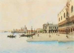 On The Banks Before Doge's Place by H. Biondetti