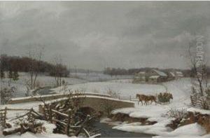 Winter Scene In Pennsylvania by Thomas Birch