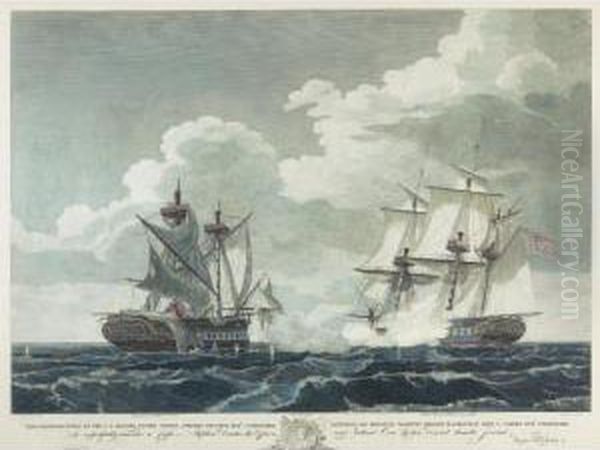 Us Frigate United Capturing His Brittanic Majesty's Frigate Macedonian - view 1