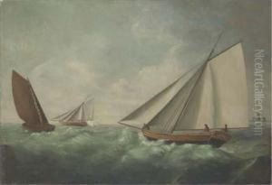 Sailing Off The Coast by Thomas Birch