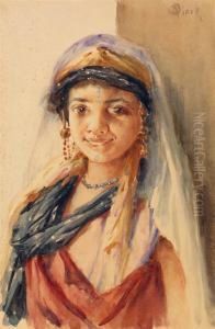 Jeune Fille Aux Bijoux by Alphonse Birck