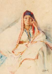 Femme Pensive. by Alphonse Birck