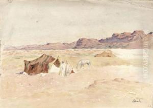 Le Campement Dans Le Desert by Alphonse Birck