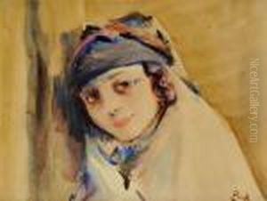 Portrait D'une Jeune Orientale by Alphonse Birck