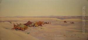 Campement Dans Le Desert by Alphonse Birck