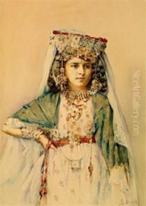 Jeune Femme Ouled-nail En Costume De Fete by Alphonse Birck