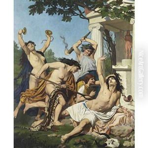 The death of Orpheus 1874 by Emile ( Jean Baptiste Philippe) Bin