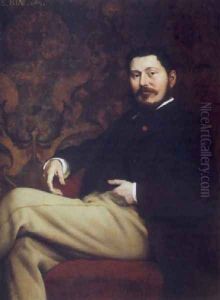 Portrait de Monsieur J. Savoy 1869 by Emile ( Jean Baptiste Philippe) Bin