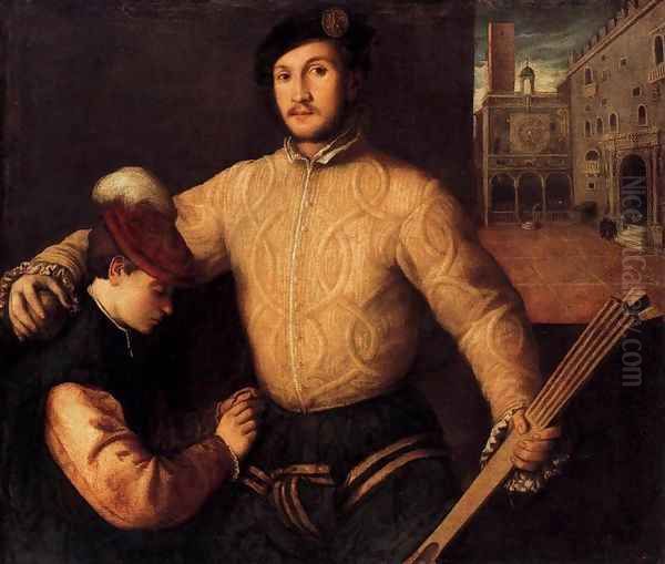 A Ballplayer and His Page - view 1