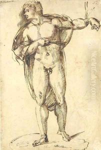 Saint Sebastian, with a study of a bearded figure, three-quarter-length