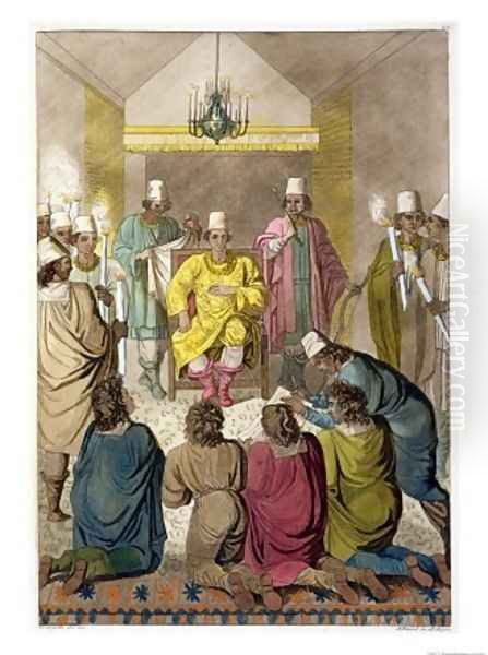 Don Alvaro, King of the Congolese on His Throne, Plate 42 from 'Le Costume Ancien Et Moderne' - view 1