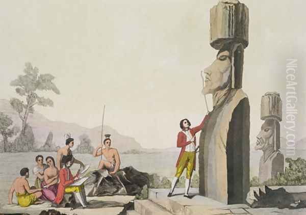 Island Monument, from Captain Cook's visit to Easter Island - view 1