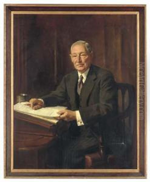 Portrait Of Ralph Y. Sketch, Seated At A Desk - view 1