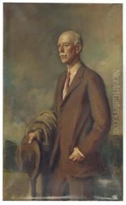 Portrait Of The Third Viscount Hampden In A Brown Jacket