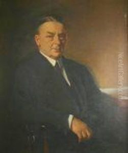 I Half-length Portrait Of The Hon. Sir William H Goschen by Oswald Hornby J. Birley