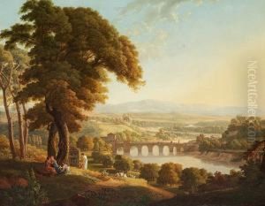 The Outskirts Of Rome With A View Of Ponte Mole
