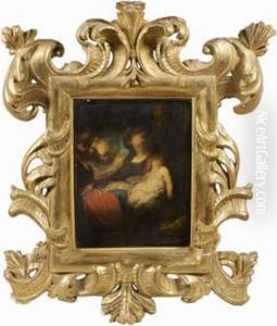 La Sainte Famille Servie Par Les Anges by Bartolomeo Biscaino