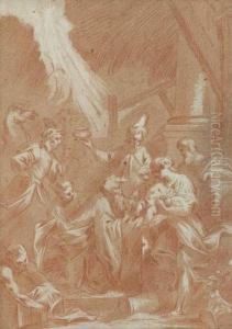 L'adoration Des Mages by Bartolomeo Biscaino