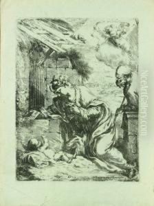 La Vierge Adorant L'enfant Jesus Avec Saint Joseph. 243 X 184