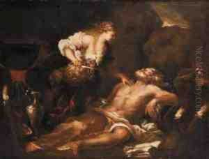Medea Si Appresta Ad Uccidere Giasone by Bartolomeo Biscaino