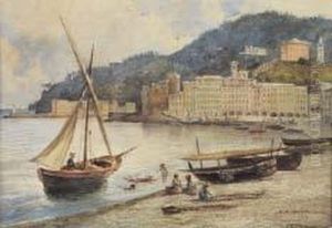 Veduta Di Santa Margherita by Carlo Felice Biscarra