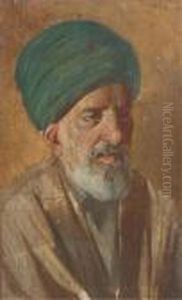 Portrait Of An Arab, Bust-length, In Traditional Dress