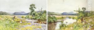 Children Playing By A Stream by Walter Follen Bishop