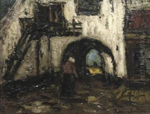 The Vispoort In Harderwijk by Suze Robertson