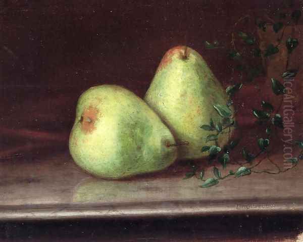 Two Green Pears - view 1
