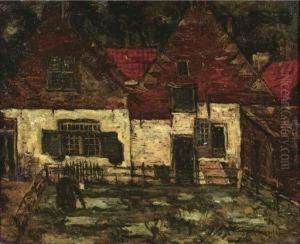 Oude Huizen Met Bleekveldje by Suze Robertson