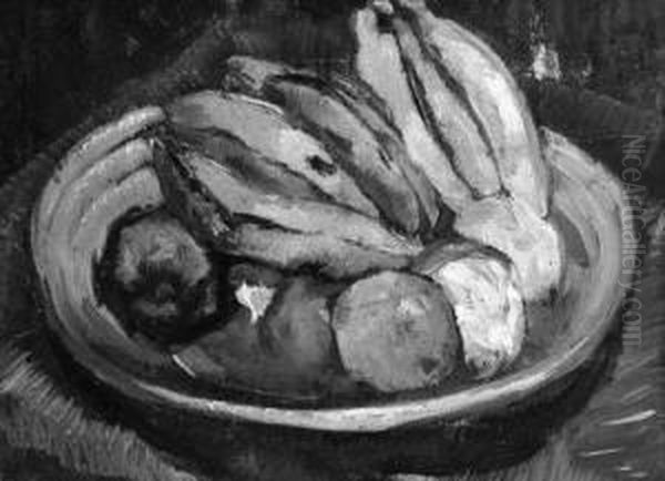 Bananas And Apples In A Bowl - view 1