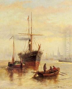 A Harbor Scene with a View of Venice by Bartolomeo Bezzi