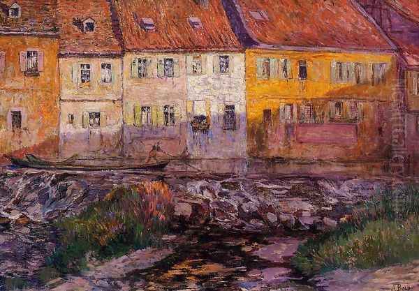 Pink and Yellow Houses - view 1