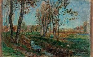 Paesaggio Di Campagna Con Ruscello by Leonardo Bistolfi