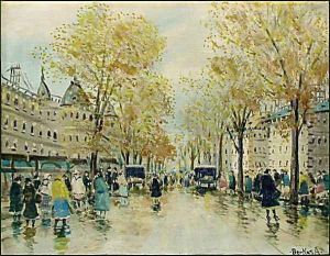 Budapest Street Scene by Antal Berkes