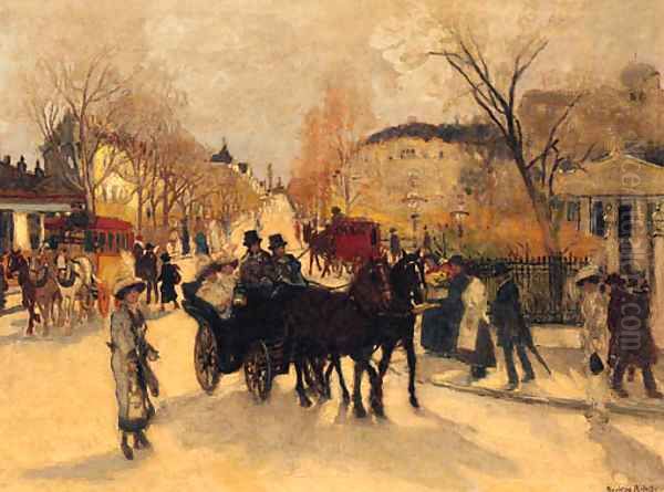 Figures in a Continental Street - view 1