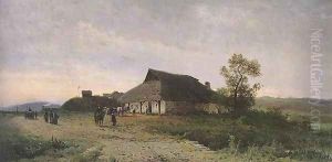 Landscape with an Inn by Walery Brochocki