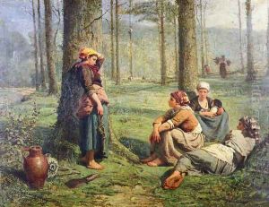 Ramasseuses De Bois by Pierre Celestin Billet