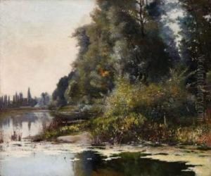 Paysage Au Lac by Henri Biva