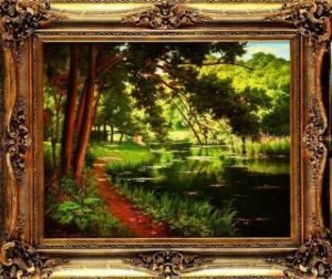 Riviere Sous La Frondaison by Henri Biva
