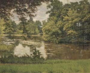 Paysage Avec Riviere by Henri Biva