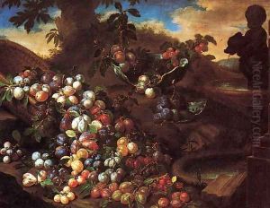Plums by Bartolommeo Bimbi