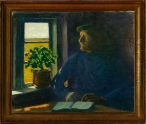 "krae Knak I Sin Stue". Signed N.b. 1928 by Niels Bjerre
